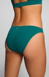 Damskie figi bikini – klasyczne – Emerald Ice. Zielone figi Puma, bez wzorów, z elastanu. Za 156.20 zł.