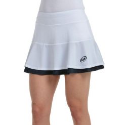 Falda Básica Bullpadel Tejas Mujer. Białe spódnice damskie bullpadel, s, bez wzorów, z meshu. Za 199.20 zł.