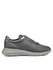 Geox Sneakersy D Alleniee D46LPB 0M2BC C9002 Szary. Szare obuwie sportowe damskie Geox, ze skóry, bez zapięcia. Za 259.99 zł.