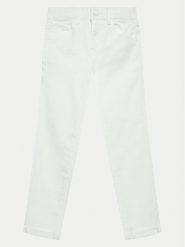 Guess Jeansy J4RB11 WE620 Biały Skinny Fit. Białe jeansy dziewczęce Guess, z aplikacjami, z bawełny. Za 129.99 zł.
