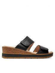 Caprice Klapki 9-27250-42 Czarny. Czarne klapki damskie Caprice, bez wzorów, ze skóry, bez obcasa, bez zapięcia. Za 183.99 zł.