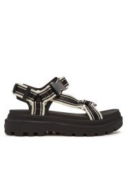 Palladium Sandały Pallacruise Strap Mix 97465-011-M Czarny. Czarne sandały damskie Palladium, bez wzorów, z tworzywa sztucznego, bez obcasa, na płaskiej podeszwie, bez zapięcia. Za 229.99 zł.