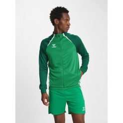 Bluza dresowa zapinana na zamek błyskawiczny Hummel Lead 2.0. Zielone bluzy damskie Hummel, bez wzorów, z dresówki, bez kaptura. Za 217.50 zł.