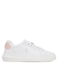 Calvin Klein Jeans Sneakersy Chunky Cupsole Ru Patch Lth Wn YW0YW01846 Biały. Białe obuwie sportowe damskie Calvin Klein Jeans, z jeansu, bez zapięcia. Za 369.99 zł.