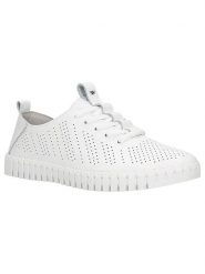 Wojas Skórzane sneakersy w kolorze białym rozmiar: 38. Białe obuwie sportowe damskie Wojas, ze skóry, bez zapięcia. Za 222.95 zł.