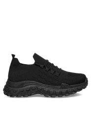 Jenny Fairy Sneakersy WYL0310-02 Czarny. Czarne obuwie sportowe damskie Jenny Fairy, z materiału, bez zapięcia. Za 79.99 zł.