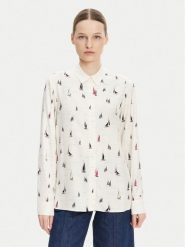 Tommy Hilfiger Koszula WW0WW44036 Écru Relaxed Fit. Koszule damskie Tommy Hilfiger, bez wzorów, z wiskozy, bez kołnierzyka, bez ramiączek. Za 309.99 zł.