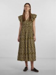 YAS Sukienka codzienna 26030117 Zielony Regular Fit. Zielone sukienki damskie YAS, bez wzorów, z wiskozy, bez ramiączek. Za 269.99 zł.