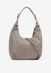 Szara Torebka Hobo na Ramię z Frędzlami Evadoria. Szare torebki klasyczne damskie Renee, z jeansu, na ramię, bez dodatków. Za 74.99 zł.