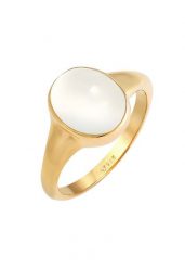 Elli Damski sygnet z kamieniem księżycowym w pozłacanym srebrze próby 925 Sterling Silver Pierścionki 1 ct. Szare pierścionki damskie Elli, z kamieniem księżycowym, pozłacane. Za 279.64 zł.