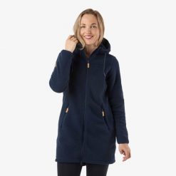 Bluza polarowa turystyka damska Swedemount Nordkap Pile Coat wodoodporna. Niebieskie bluzy damskie SWEDEMOUNT, bez wzorów, z polaru, bez kaptura. Za 372.00 zł.