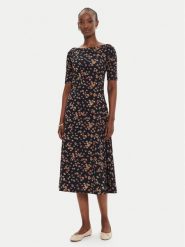 Lauren Ralph Lauren Sukienka codzienna 250946135001 Granatowy Slim Fit. Niebieskie sukienki damskie Lauren Ralph Lauren, bez wzorów, z bawełny, bez ramiączek. Za 389.99 zł.