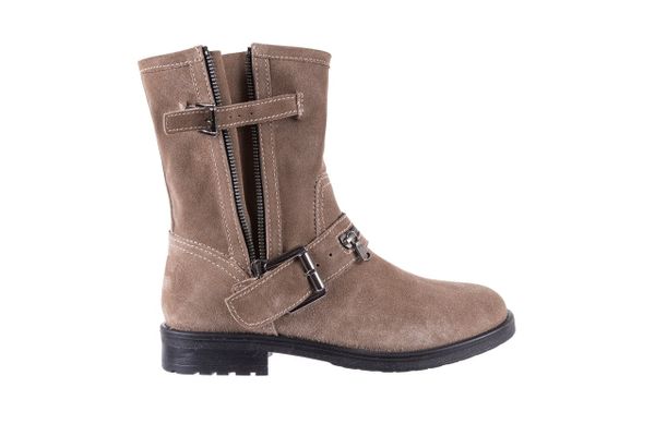 Botki Bayla-164 Top 25 Beige 164007, Beż, Skóra naturalna - 36. Brązowe botki damskie Bayla, na jesień, z materiału, klasyczne, bez obcasa, na platformie, bez zapięcia. W wyprzedaży za 89.10 zł.