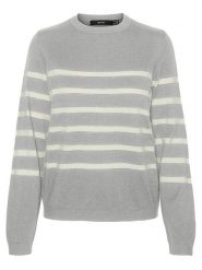 Vero Moda Sweter w kolorze szaro-białym rozmiar: XXL. Białe swetry klasyczne damskie Vero Moda, xxl, bez kołnierzyka. Za 65.85 zł.