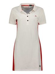 Canadian Peak Sukienka polo "Kolivieak" w kolorze białym rozmiar: XXL. Białe sukienki damskie Canadian Peak, bez wzorów, z bawełny, bez ramiączek. Za 61.31 zł.