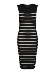 Vero Moda Sukienka dzianinowa w kolorze czarnym rozmiar: XS. Czarne sukienki damskie Vero Moda, bez wzorów, z dzianiny, bez ramiączek. Za 109.78 zł.