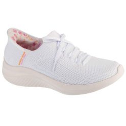 Buty sportowe Sneakersy damskie, Slip-Ins: Ultra Flex 3.0 - Morning Blosso. Białe obuwie sportowe casual damskie Skechers, trekkingowe. Za 399.99 zł.