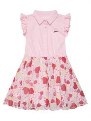 Guess Sukienka codzienna K6GK00 WR480 Różowy Regular Fit. Czerwone sukienki dziewczęce Guess, z aplikacjami, z bawełny, bez ramiączek, proste. Za 269.99 zł.
