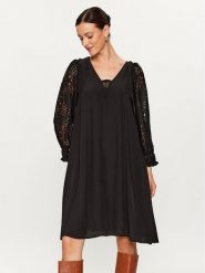 Culture Sukienka letnia Cuasmine 50109778 Czarny Relaxed Fit. Czarne sukienki damskie Culture, bez wzorów, z wiskozy, bez ramiączek. Za 379.99 zł.