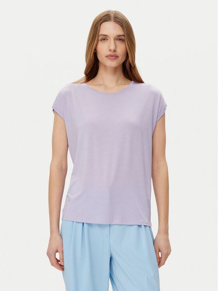 Vero Moda T-Shirt Ava 10284468 Fioletowy Regular Fit. Fioletowe t-shirty damskie Vero Moda, xs, bez wzorów, z lyocellu, bez kołnierzyka. Za 39.99 zł.