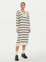 ONLY Sukienka dzianinowa New Tessa 15236372 Beżowy Relaxed Fit. Brązowe sukienki damskie Only, bez wzorów, z dzianiny, bez ramiączek. Za 109.99 zł.