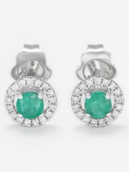 Maison héritage PARIS Złote kolczyki-wkrętki "Yesenia" z diamentami rozmiar: onesize. Szare kolczyki damskie maison héritage PARIS, z diamentem, złote. Za 1,304.99 zł.