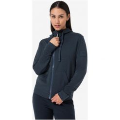 Bluza z kapturem rozpinana damska SUPER.NATURAL Solution Bio Hoodie. Niebieskie bluzy damskie super.natural, m, bez wzorów, z materiału, z kapturem. Za 899.99 zł.