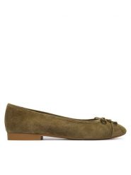 MICHAEL Michael Kors Baleriny Piper 40T6PIFP1S Khaki. Brązowe balerinki damskie MICHAEL Michael Kors, bez wzorów, ze skóry. Za 609.99 zł.