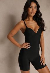 Czarna Body Modelujące na Ramiączkach z Miseczkami z Usztywnieniem Noritila. Czarne bielizna korygująca Renee, bez wzorów. Za 99.99 zł.