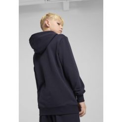 Młodzieżowa bluza z kapturem ESS z logo No. 1 PUMA New Navy Blue. Niebieskia bluzy damskie Puma, m, bez wzorów, z dżerseju, z kapturem. W wyprzedaży za 149.00 zł.