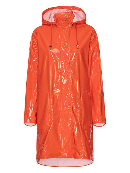 Ilse Jacobsen Płaszcz przeciwdeszczowy w kolorze pomarańczowym rozmiar: 42. Pomarańczowe płaszcze damskie Ilse Jacobsen, s, bez wzorów, bez kaptura. Za 267.95 zł.