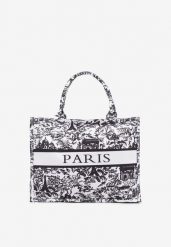 Czarna Torebka Shopperka z Napisem Naenne. Czarne shopper bag Renee, z jeansu, bez dodatków. Za 49.99 zł.