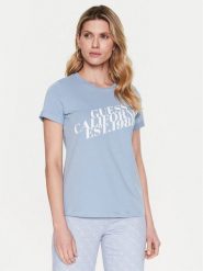 Guess T-Shirt Aurelia W3RI26 JA914 Niebieski Regular Fit. Niebieskie t-shirty damskie Guess, m, z aplikacjami, z bawełny, bez kołnierzyka. Za 189.99 zł.