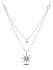 Atelier MIU Pozłacany naszyjnik z cyrkoniami - dł. 45 cm rozmiar: onesize. Szare naszyjniki damskie atelier MIU, z cyrkonią, pozłacane. Za 52.30 zł.