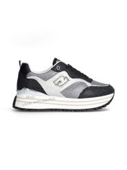 Liu Jo Sneakersy w kolorze srebrno-czarnym rozmiar: 38. Czarne obuwie sportowe damskie Liu Jo, bez zapięcia. Za 378.63 zł.