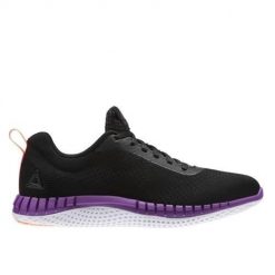 Buty do biegania damskie Reebok Rbk Print Run Prim. Czarne obuwie sportowe damskie Reebok, na wiosnę, z materiału, bez zapięcia, do biegania. Za 279.00 zł.