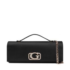 Torebka Guess. Czarne torebki wieczorowe damskie Guess, z aplikacjami, bez dodatków. Za 489.99 zł.