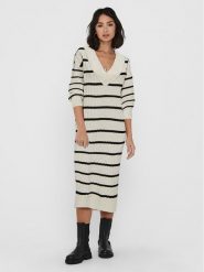 ONLY Sukienka dzianinowa 15236372 Beżowy Relaxed Fit. Brązowe sukienki damskie Only, bez wzorów, z dzianiny, bez ramiączek. Za 139.99 zł.