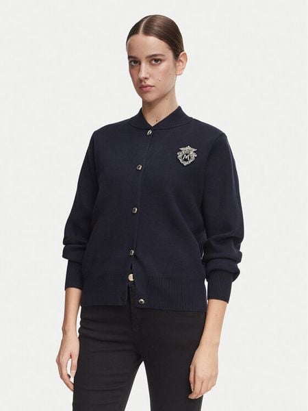 Morgan Kardigan 252-MTEDDY Granatowy Regular Fit. Niebieskie kardigany damskie Morgan, xs, bez wzorów, z syntetyku. Za 319.99 zł.