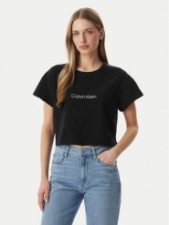 Calvin Klein Underwear T-Shirt LV00QS7656 Czarny Boxy Fit. Czarne t-shirty damskie Calvin Klein Underwear, l, bez wzorów, z bawełny, bez kołnierzyka. Za 129.99 zł.