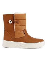 Geox Botki "Nhenbus" w kolorze jasnobrązowym rozmiar: 36. Brązowe botki damskie Geox, z gumy, bez obcasa, bez zapięcia. Za 118.01 zł.