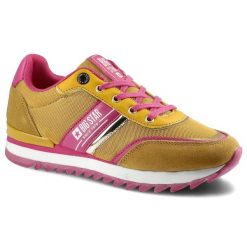 Żółte Sneakersy Big Star Damskie Modne Półbuty. Żółte obuwie sportowe damskie Big Star, na wiosnę, z materiału, bez zapięcia. Za 179.00 zł.