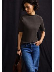 Cecil Koszulka w kolorze ciemnobrązowym rozmiar: 34. Brązowe koszulki damskie Cecil, bez wzorów, z bawełny, bez kołnierzyka, bez ramiączek. Za 74.81 zł.