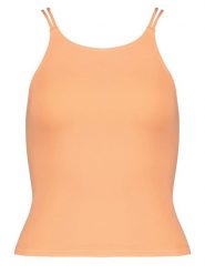 Gymshark Top sportowy "Studio" w kolorze pomarańczowym rozmiar: XXL. Pomarańczowe koszulki sportowe damskie Gymshark, xxl, bez wzorów, z materiału, bez ramiączek, outdoorowe. Za 48.28 zł.