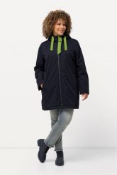 Damskie Kurtka outdoorowa HYPRAR wodoodporna dwukierunkowy zamek błyskawiczny. Niebieskie kurtki damskie Ulla Popken, plus size, bez wzorów, z materiału, z kapturem. Za 799.99 zł.