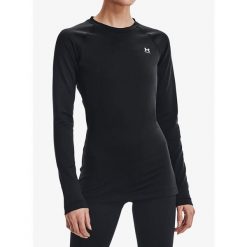 Bluza damska Under Armour ColdGear Authentics Crew. Czarne bluzy damskie Under Armour, s, bez wzorów, bez kaptura. Za 172.99 zł.