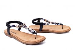 ARTIKER RELAKS 54C1330 czarny, sandały damskie. Czarne sandały damskie Artiker Relaks, bez wzorów, bez obcasa, na obcasie, bez zapięcia. Za 119.92 zł.