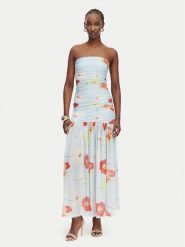 Bardot Sukienka letnia Solana 59875DB3 Niebieski jasny Regular Fit. Niebieskie sukienki damskie Bardot, bez wzorów, z syntetyku, bez ramiączek. Za 639.99 zł.