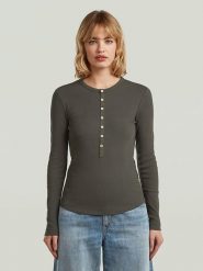 G-Star Koszulka w kolorze khaki rozmiar: XXL. Brązowe bluzki damskie G-Star, xxl, bez wzorów, z bawełny, retro, bez kołnierzyka, bez ramiączek. Za 88.45 zł.