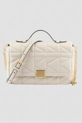 KARL LAGERFELD Beżowa damska torebka Handle Cb. Brązowe torebki wieczorowe damskie KARL LAGERFELD, bez wzorów, z materiału, bez dodatków. W wyprzedaży za 1,299.99 zł.